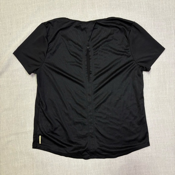 3/$30 Lole Women’s Large Black Flowy Workout Tee Keyhole Back Sheer Rear Shirt - Picture 8 of 11